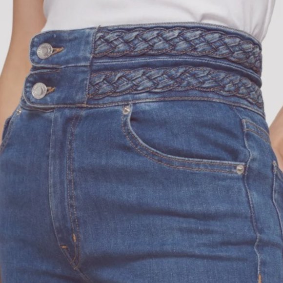 new Derek Lam 10 Crosby Harlow Stretch Cotton Bootcut Jeans  in Pacific 257 6T8 - Picture 8 of 16